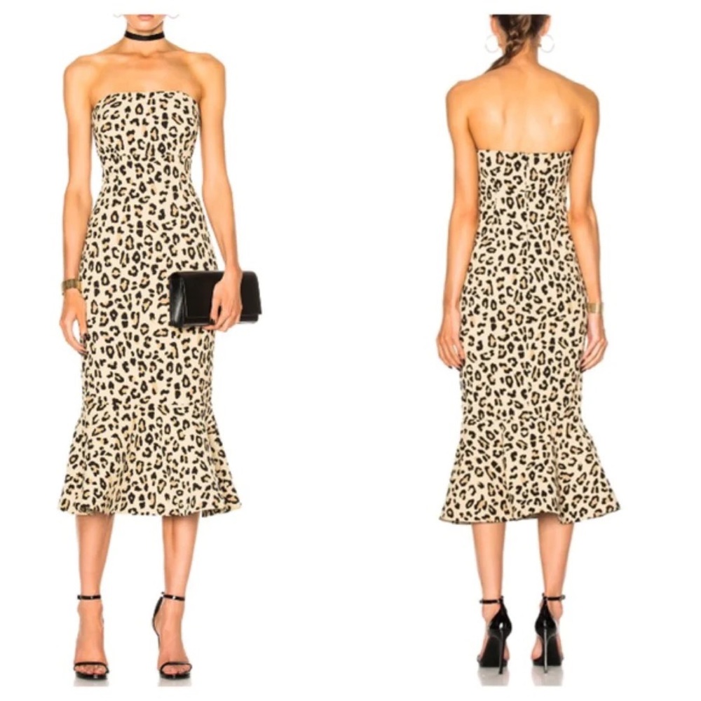 Cinq à Sept Luna Leopard Cocktail Dress